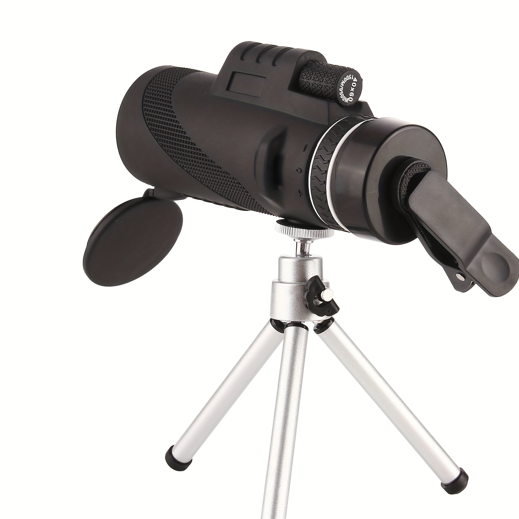 High Power 40X60 Monocular Telescope Smartphone Holder Tripod
