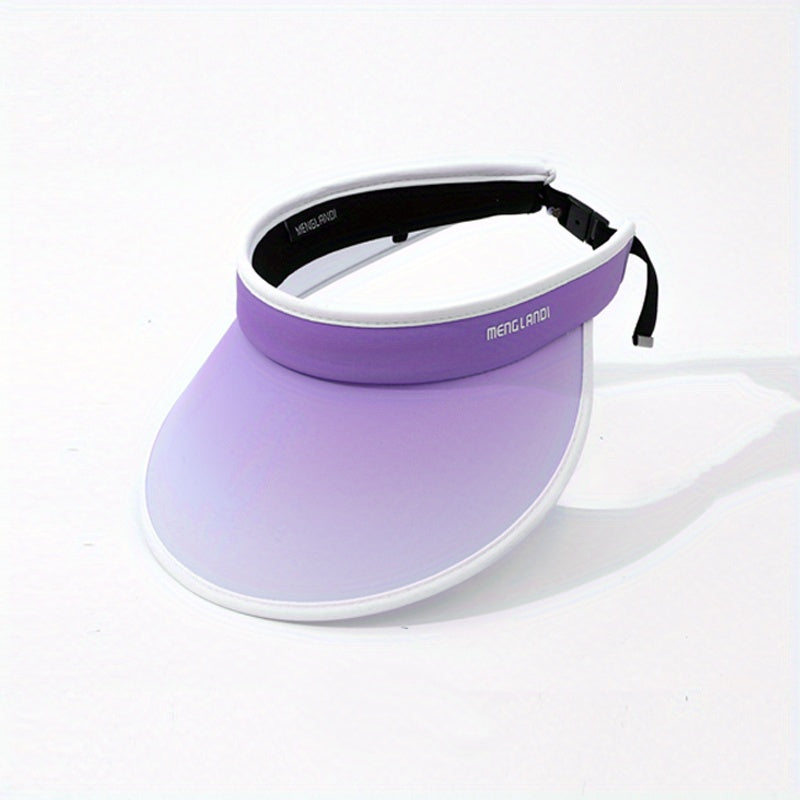 Girls Gradient Visor Wide Brim Sun Hats for Summer