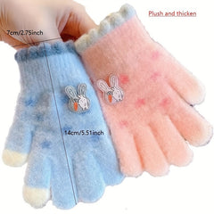 Plush Warm Cartoon Winter Finger Gloves