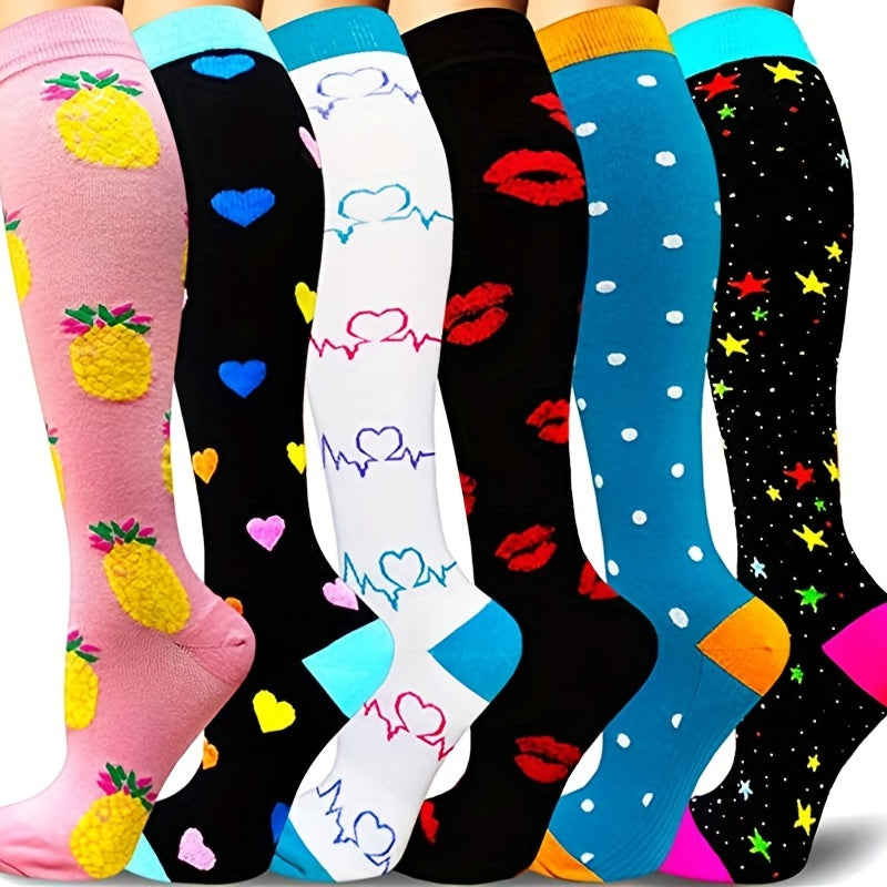6 Pairs Men Compression Socks Running Stocking