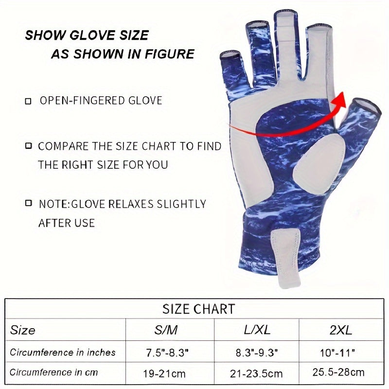 Anti slip Fishing Gloves Fingerless Gloves For Fishing Biking Camping