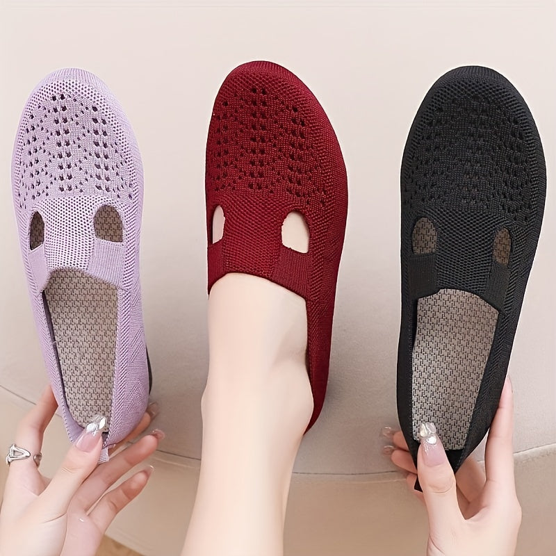 Women's Mesh Breathable Walking Shoes Lightweight Non slip Sport Flat