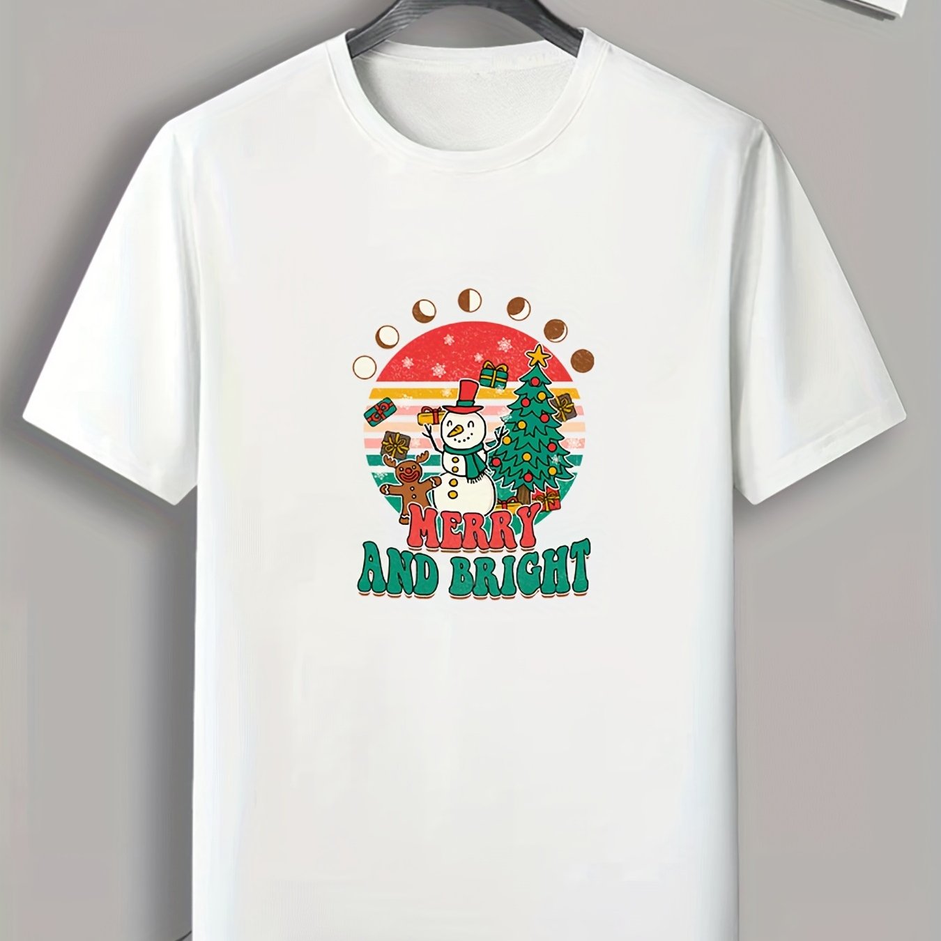 Men's Vintage Style Crew Neck T-Shirt for Spring & Summer