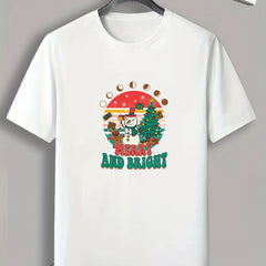 Men's Vintage Style Crew Neck T-Shirt for Spring & Summer