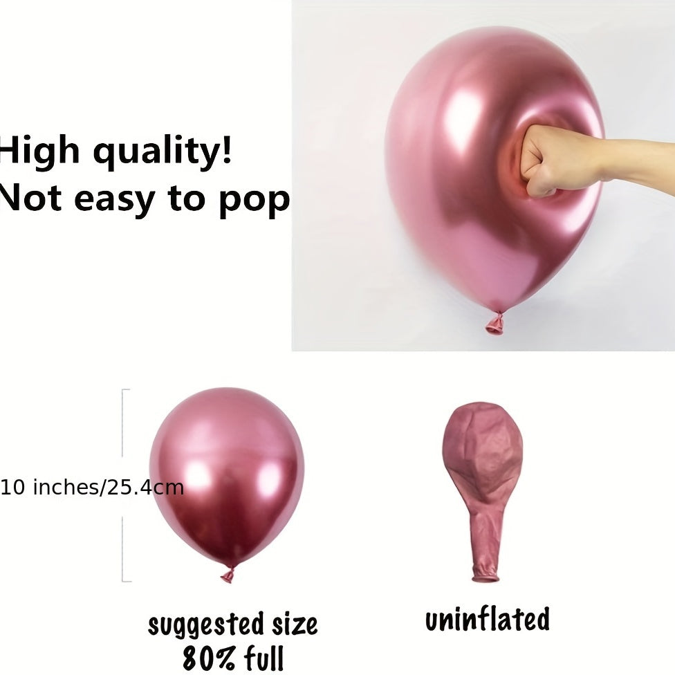 10pcs Balloon Set Glitter and Metal Balloons for Home Decor
