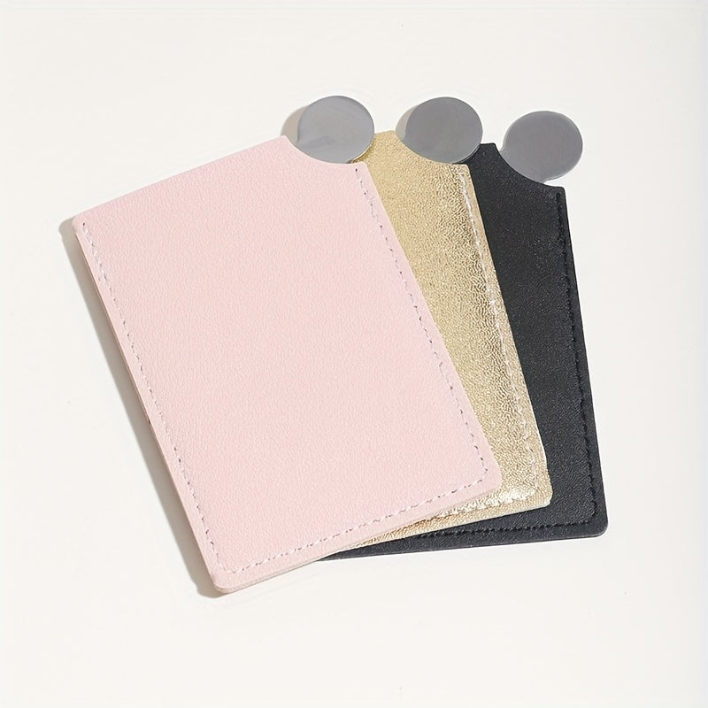 Portable Stainless Steel Makeup Mirror with Sleeve, Travel Vanity Mirror