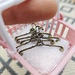 Dollhouse Furniture Props Metal Clothes Hanger Home Scene Accessories