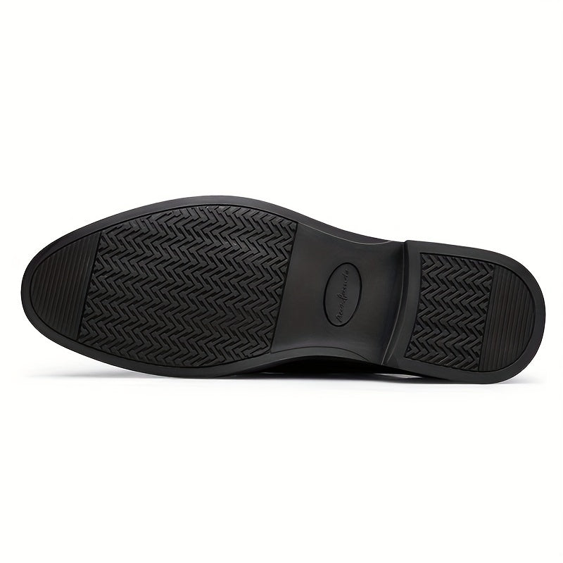 Men's Leather Slip On Formal Shoes Business Round Toe
