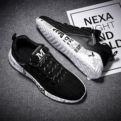Men's Letter Graphic Lace Sneakers