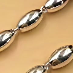 Stainless Steel Rice Bead Chain Necklace