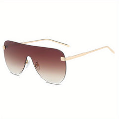 Y2K Rimless Sunglasses Gradient UV400 Sun Shades