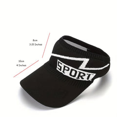 Jacquard Visor Hat Elastic Knitted Golf Cap Lightweight Sun Hats for Women