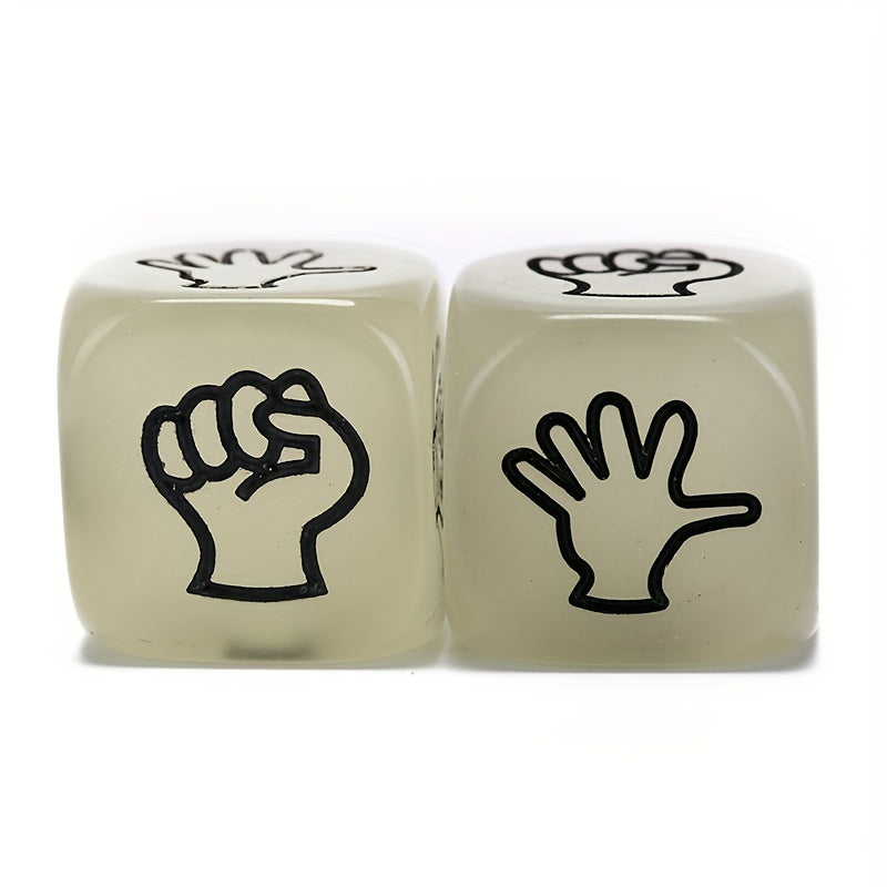 2pcs Funny Luminous Dice for Guessing Game and Drinking, Party Bar
