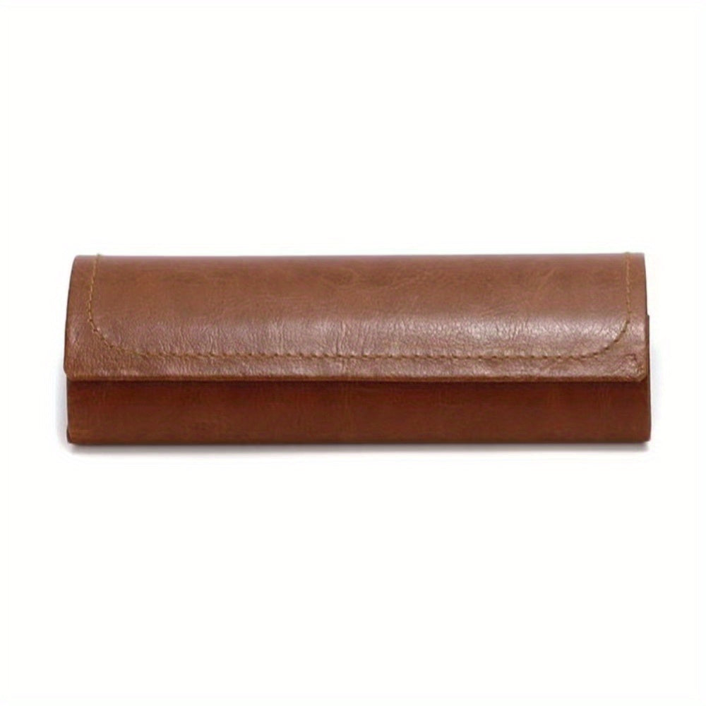 Hard Shell Eyeglass Cases PU Leather Vintage Pattern Glasses Protective