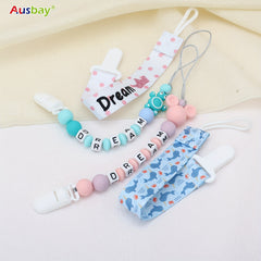 Personalized Baby Dummy Clip - Baby Pacifier Leash - Newborn Gift