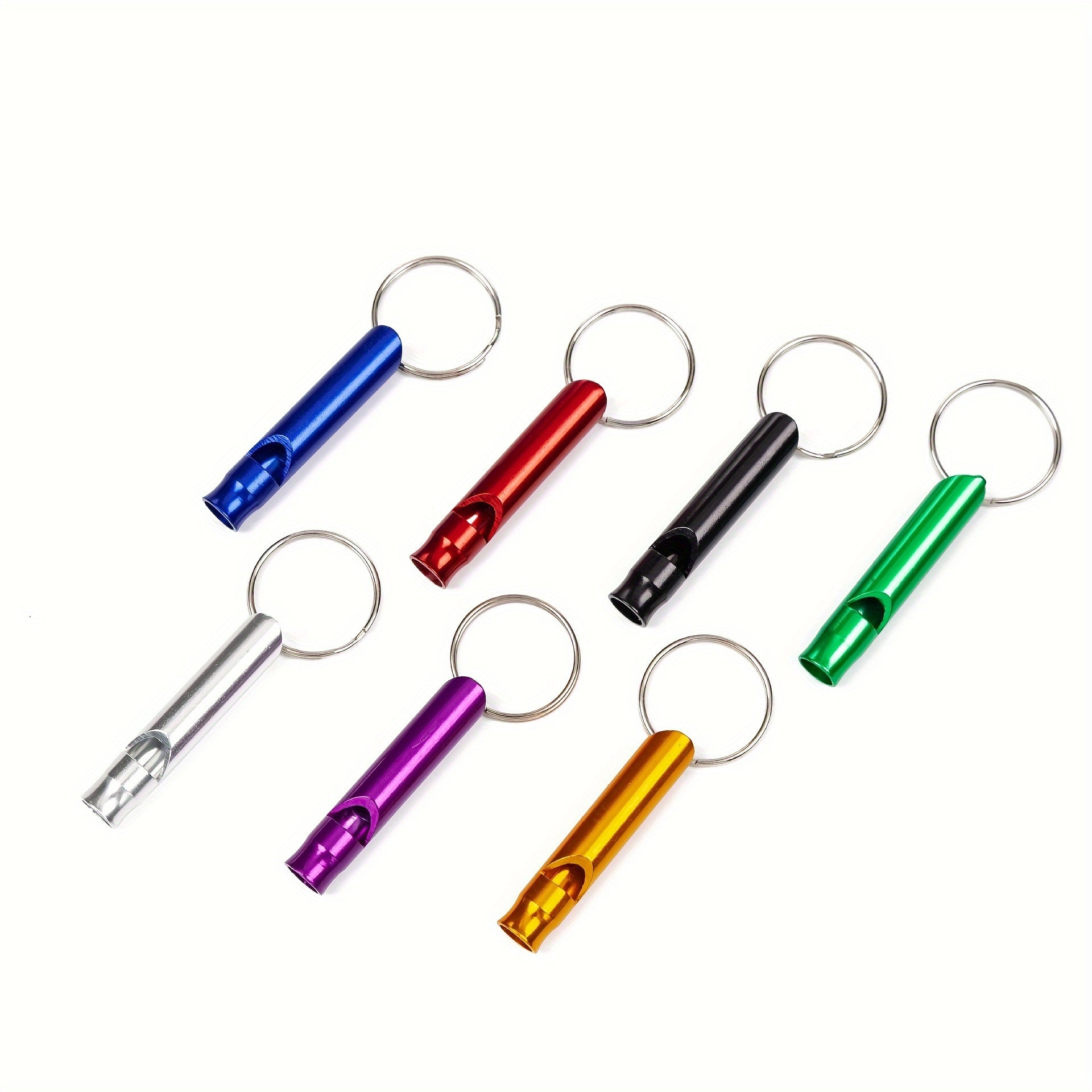 5pcs Aluminum Survival Whistle Keychain Outdoor Hiking Emergency
