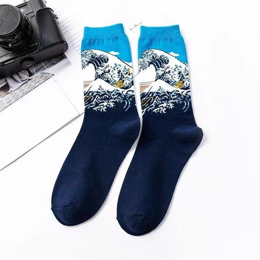 Vintage Cotton Socks Autumn Winter Sports Socks