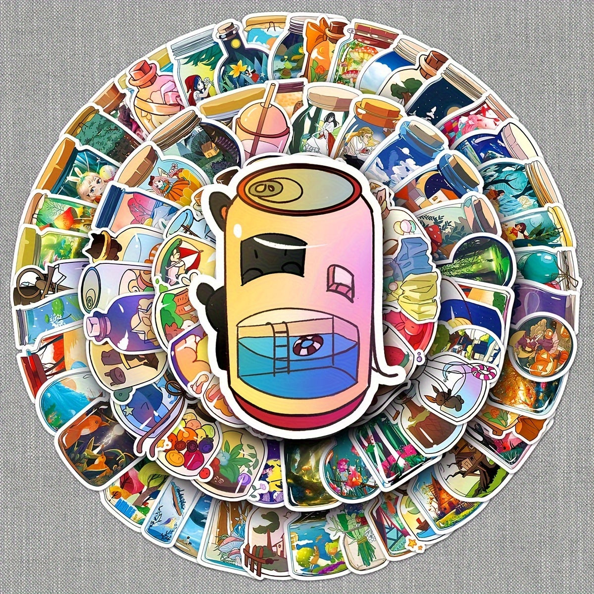 100pcs Bottle Cartoon Graffiti Stickers Waterproof DIY Car Decoration