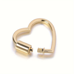 Heart Metal Buckle Keychain DIY Bag Wallet Keyring