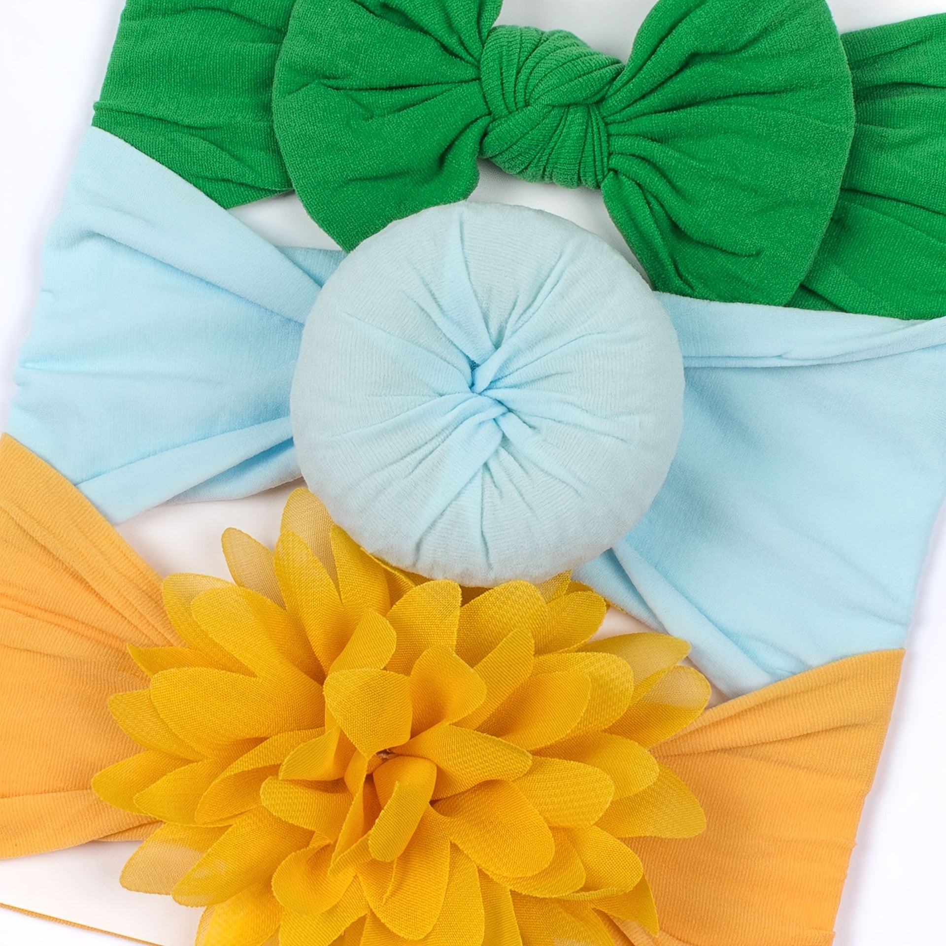 3pcs Baby Butterfly End Hair Band Soft Nylon Headband Baby Hair Accessories