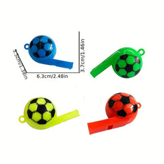 6pcs Colorful Football Whistle With Lanyard - Referee Celebration Tools