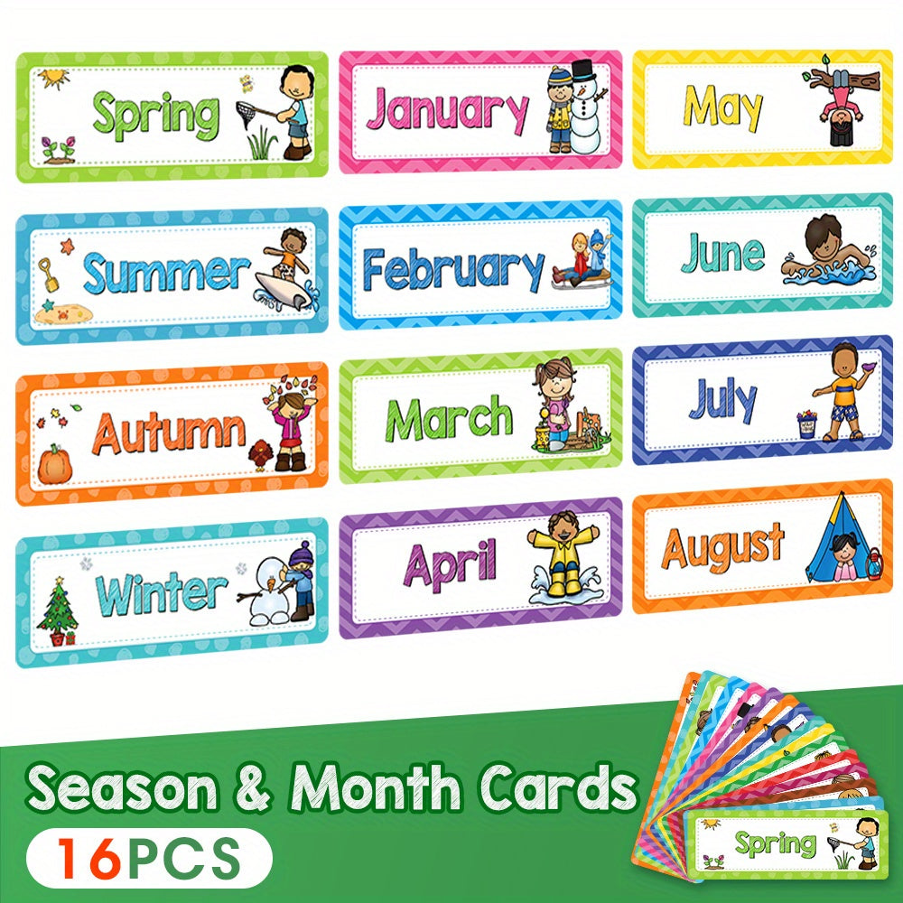 LACHILLY Headliners Set Seasonal English Learning Cards