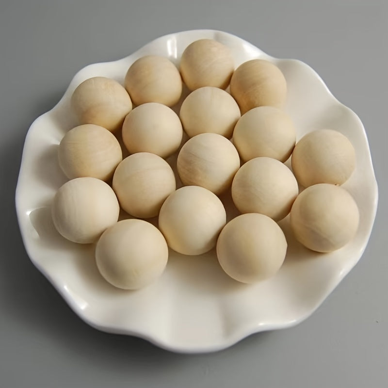 Wooden Balls Unfinished Round Wood Balls for Crafts DIY Projects