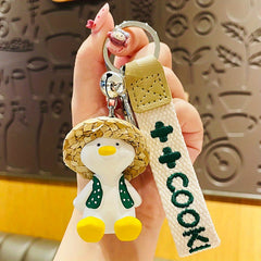 Happy Duck Keychain Bag Hanging Pendant