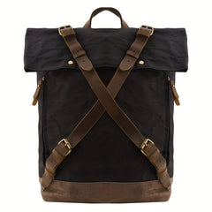 Men's Canvas Backpack Outdoor Travel School Bag Vintage Anti theft Laptop Backpa
