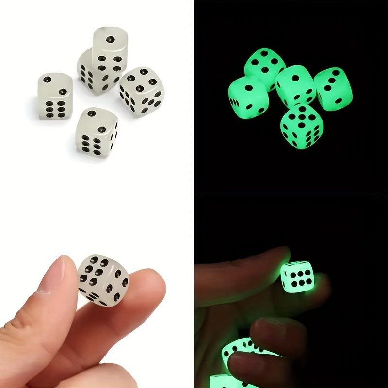 Luminous 16mm Circular Dot Dice for Nightclubs Bars KTVs