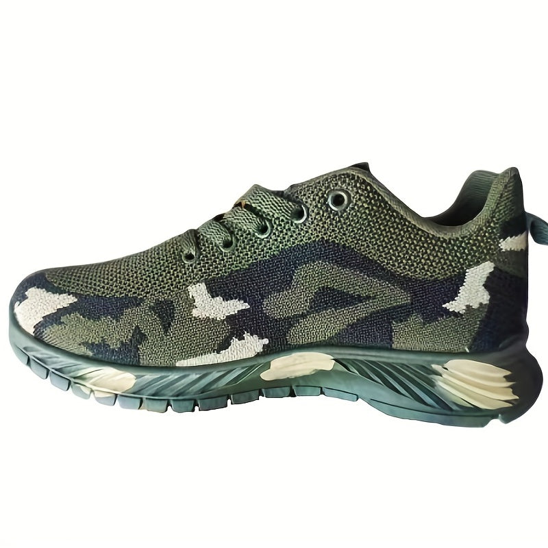 Women's Camo Sneakers Breathable Low Top Hiking Shoes