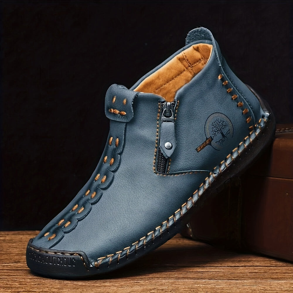 Men's Casual High Top Chukka Outdoor Boots Zipper