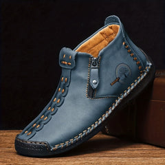 Men's Casual High Top Chukka Outdoor Boots Zipper