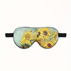 Plant Flower Printed Eye Mask Light Blocking for Yoga Travel Nap