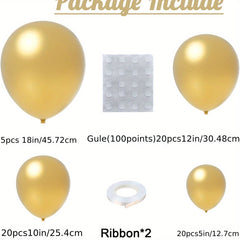 68pcs Golden Balloons Garland Arch Kit 12-72 cm Sizes