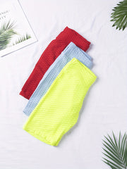 3pcs High Waist Honeycomb Sports Shorts for Women - Summer Fitness and Running