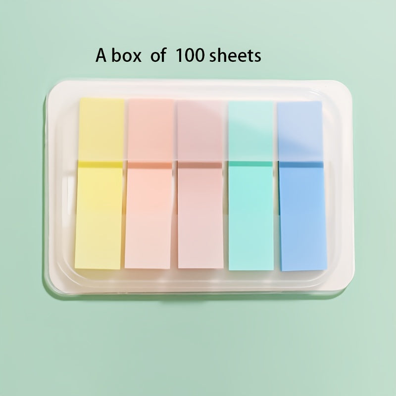 1pc 100 Morandi Index Stickers Bookmarks Marking Stickers Sticky Memo N Times