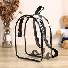 Transparent PVC Zipper Backpack Casual Bag