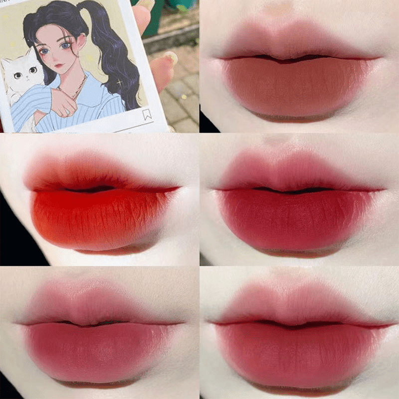 5 pcs Matte Velvet Lip Glaze Long Lasting Waterproof Lipstick Makeup