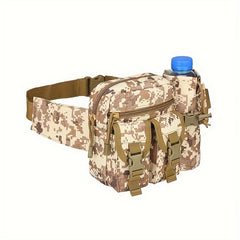 Casual Waist Bag with Water Bottle Holder for Outdoor Traveling Camping