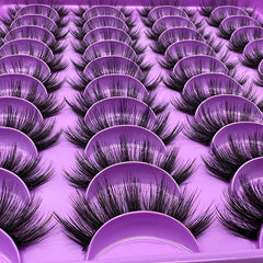 20 Pairs Natural Faux Mink Eyelashes Makeup Extension Wispy Thick Lashes