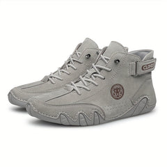Men's PU Leather Lace-up Sneakers Short Boots