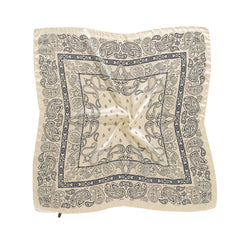 Navy Paisley Print Bandana Neck Scarf Hair Bandana