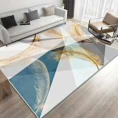 Large Geometric 6 6'X10' Area Rug Vintage Distressed Non-slip Polyester Carpet