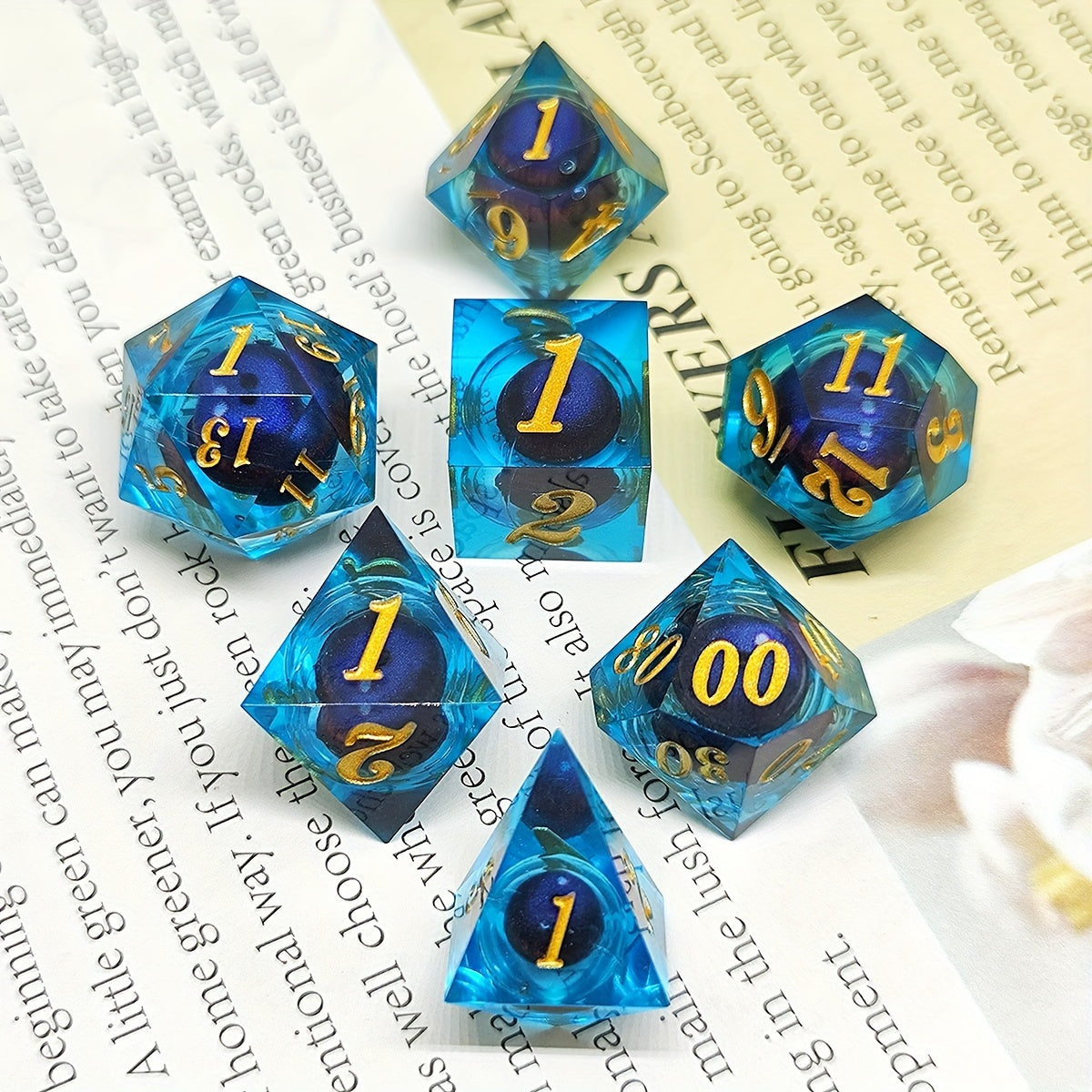 7pcs Demon Eye Polyhedral Dice Set For Board Game