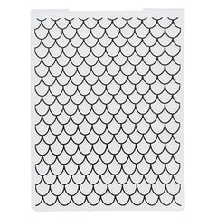 Mermaid Scale Embossing Template Stencil for Card Scrapbook Album