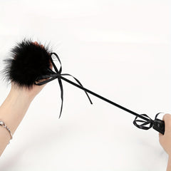 Outdoor PU Feather Whip Equestrian Accessories for Costume Party