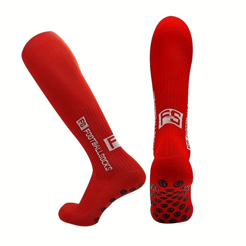 Letter Pattern Soccer Socks Breathable Training Thigh Socks