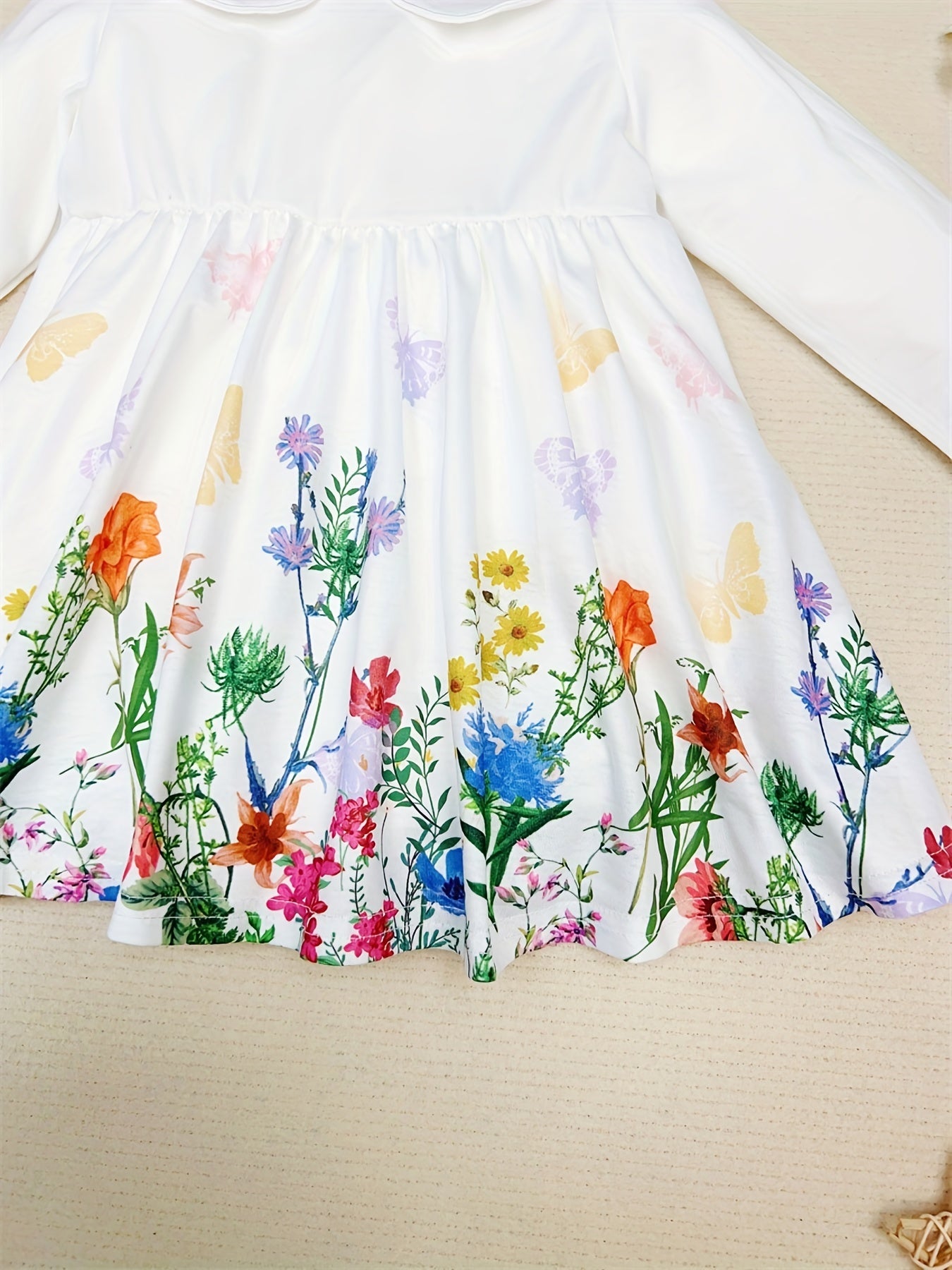 Toddler Baby Girls Floral Butterfly Graphic Dress
