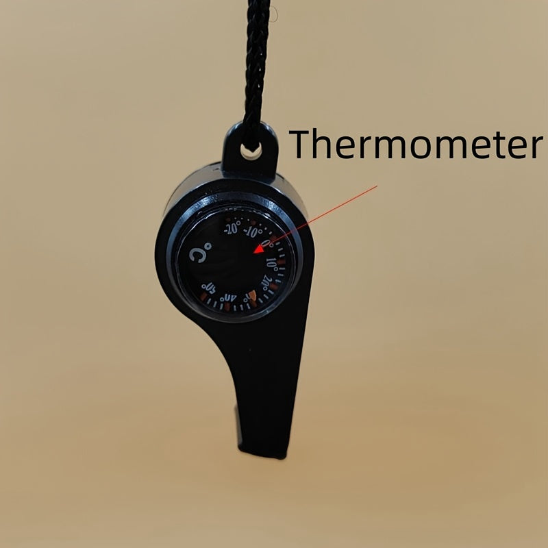 3 In 1 Whistle Portable Survival Whistle Compass Thermometer